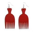 Dangle Wholesale Long Wood Exaggeration African Wooden Drop Dangle Earrings Jewelry Women Comb Earrings