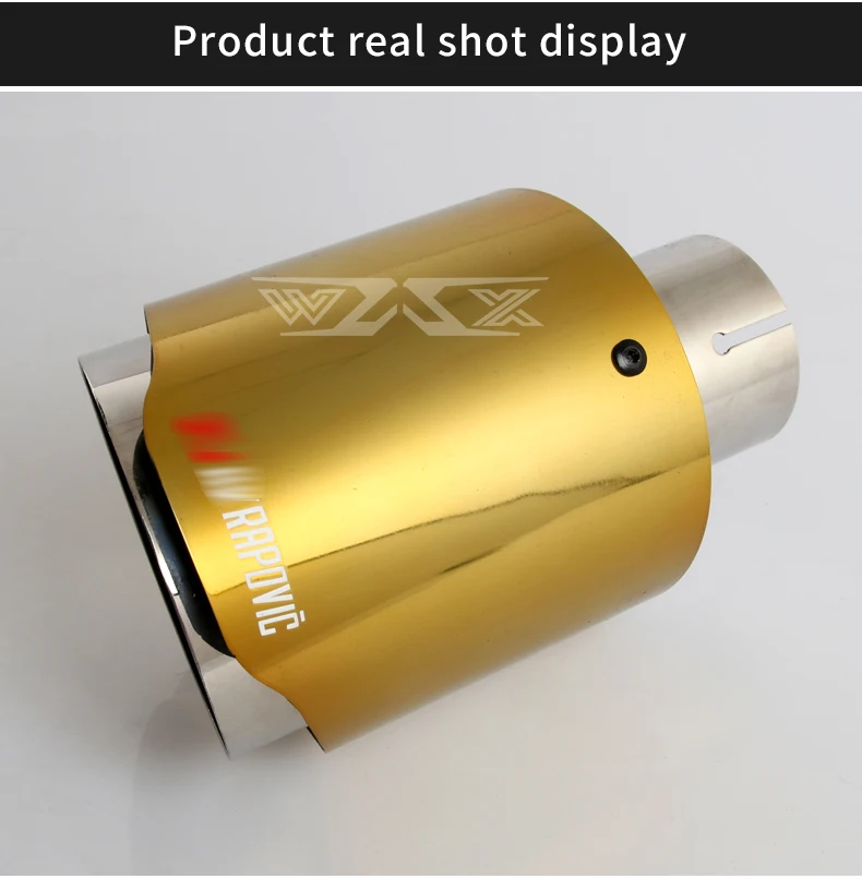 High Performance Universal Exhaust Muffler Gold Exhaust tips Auto Accessories Exhaust Tail Pipe