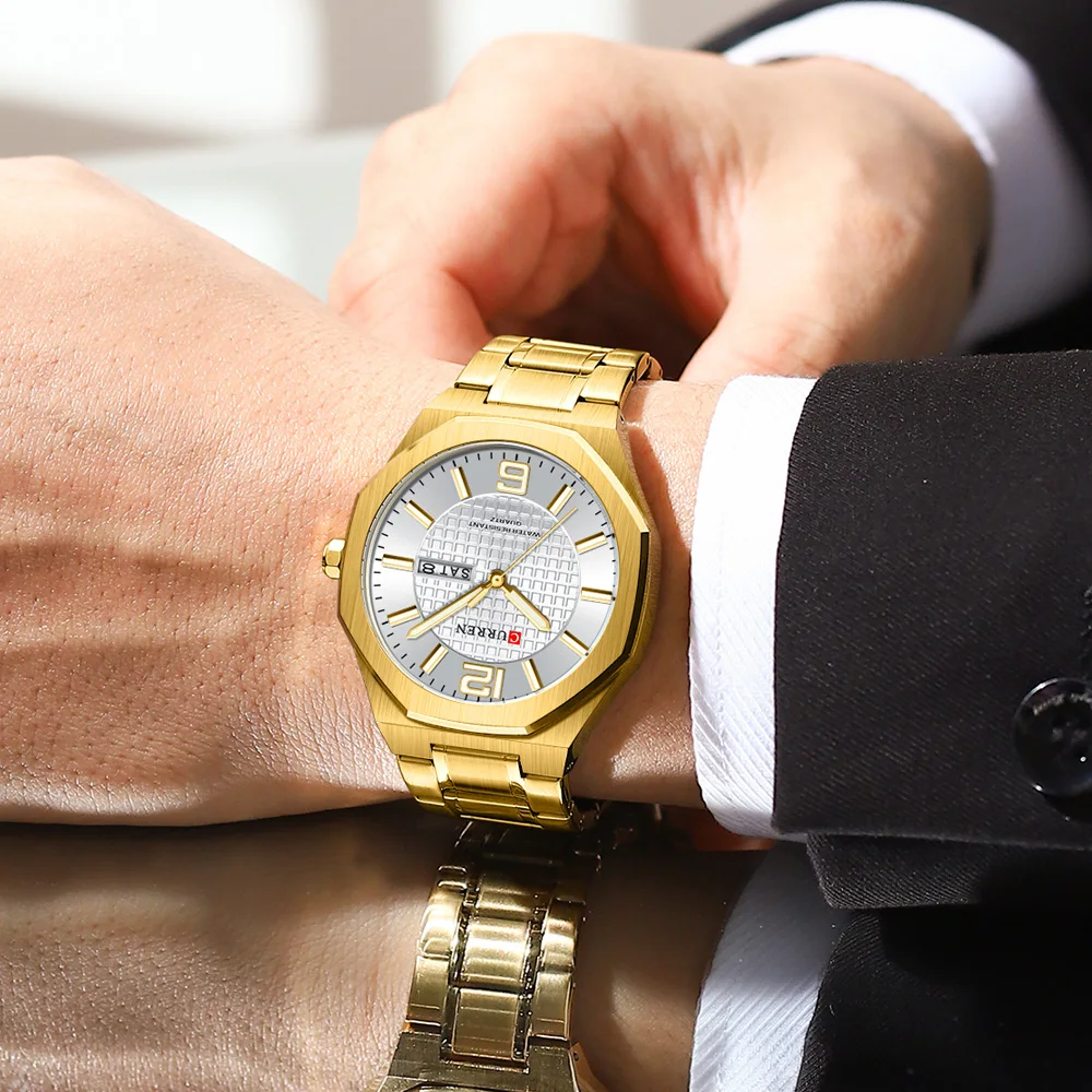 Curren 8476 Men's Watch Waterproof Quartz Steel Band Watch Business Casual Luminous Wristwatch