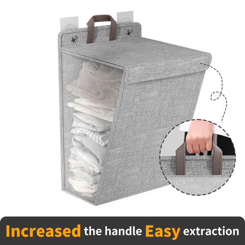 Laundry Basket Foldable Multifunctional Hanging Laundry Hamper Dirty Clothes Storage Basket