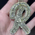 Diamond Mens Iced Out Hip Hop Hot Selling Custom Iced Out Moissanite Diamond Real Gold Letter Name Logo Men Pendant