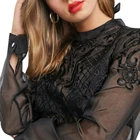 Blouses Embroidery Blouse Women Embroidery Floral Regular Ladies Shirts Blouses Tops Long Sleeve Woman Chiffon