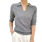 Polo Sweater Sweaters Wholesale 2021 Autumn Fashion Polo Knit Sweater Mujer Women's Sweaters