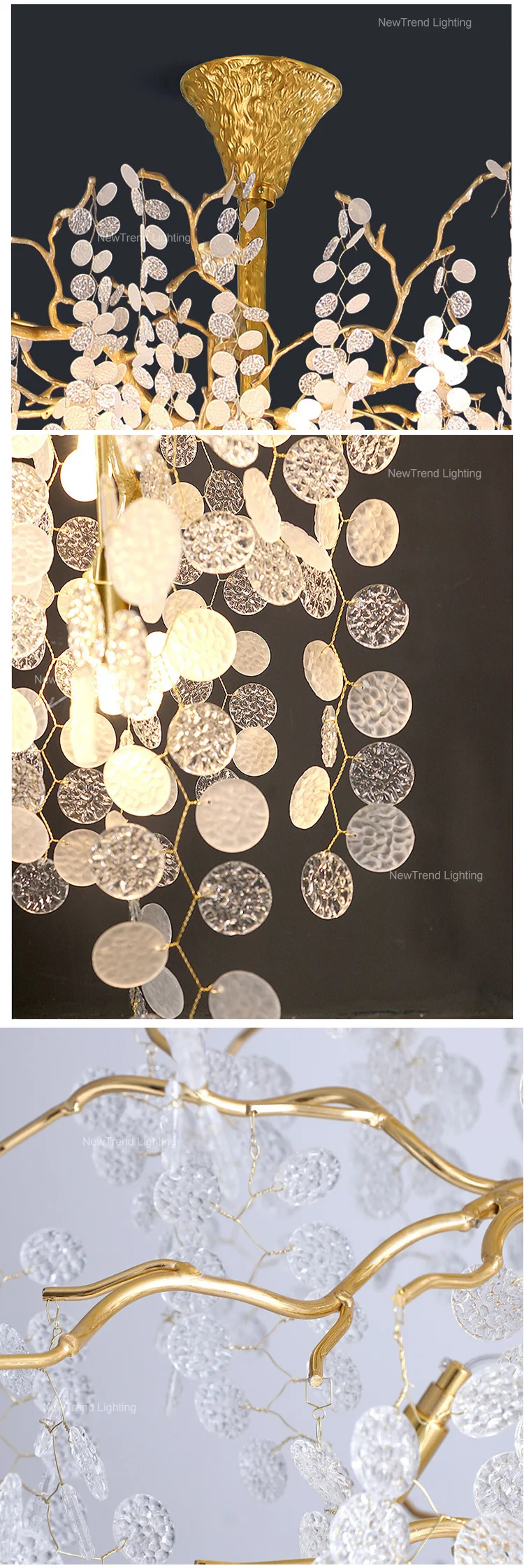 CPL-182 Contemporary Design Indoor Decoration Staircase Hotel Lobby Hall Custom Glass LED Chandelier supplier