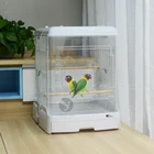 Bird Birds Transparent Bird Cage For Small Birds Parrot Parakeet Cockatiels Budgies Cockatoo