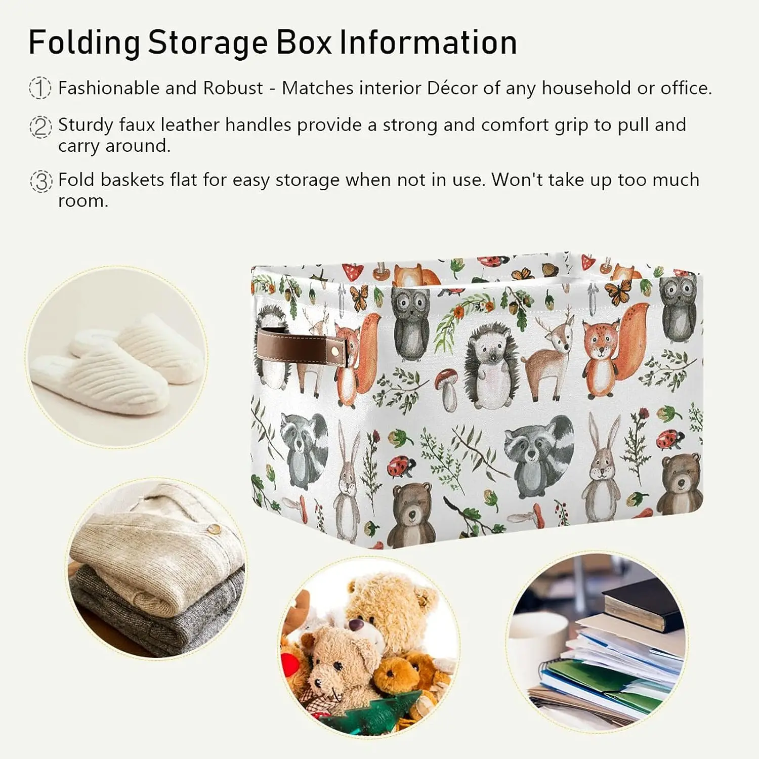 Storage Bin Basket 1 pcs Large Foldable Clothes Bag Collapsible Fabric Laundry Hamper Folding Washing Bin