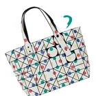 Handbags Women Handbag 2021 New Design Colorful Circular Patterns PU Women Handbags Tote Bag Unique Shape
