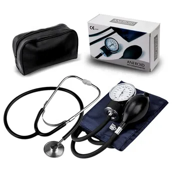 Professional High Quality Single Head Stethoscope Blood Pressure Monitor Manual Aneroid Sphygmomanometer