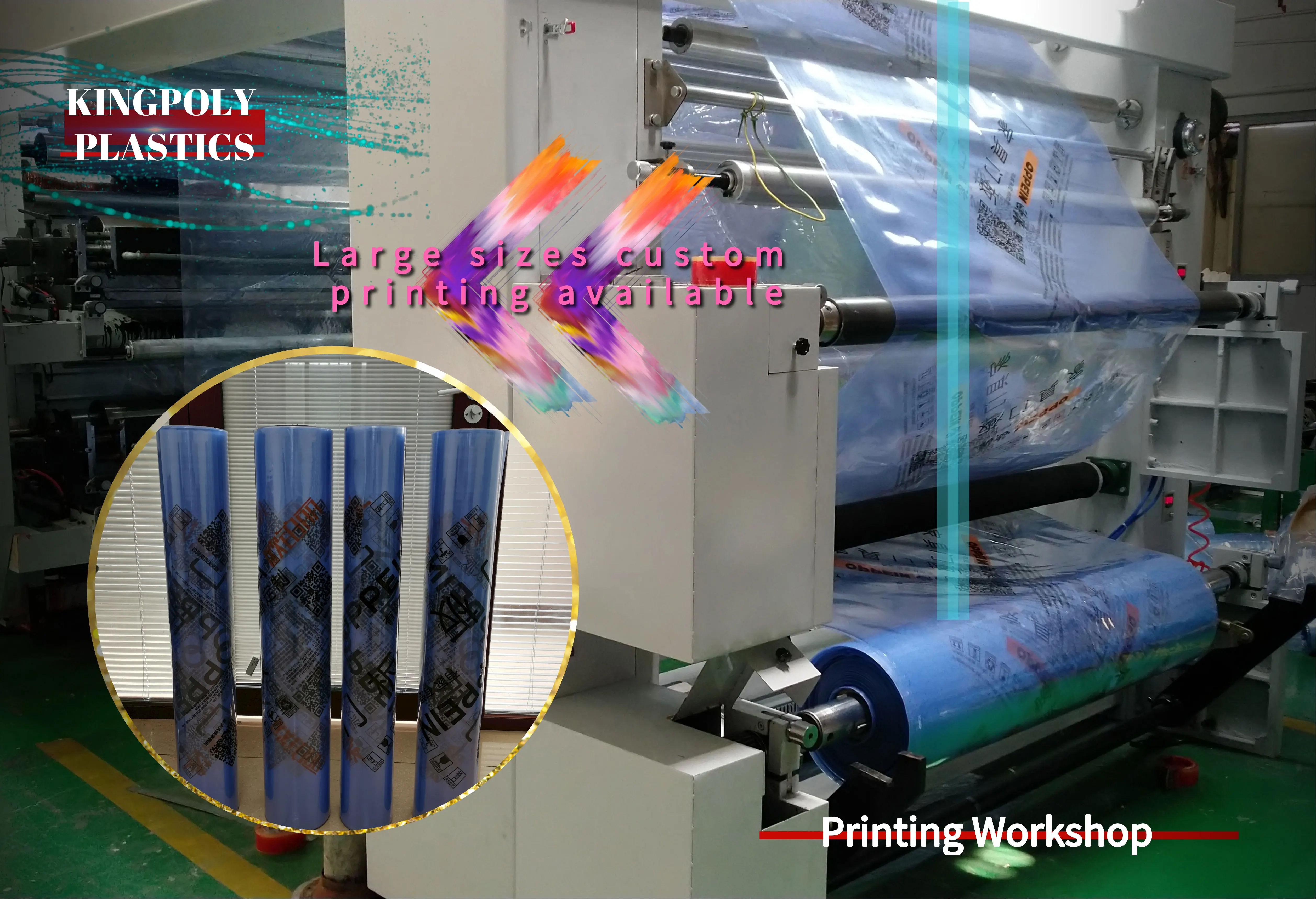 Guangzhou Factory directly sale PVC heat shrink bags rolls thermo shrink film/shrink wrap bags