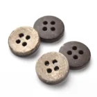 Button Shirt Button Wholesale Eco-friendly Natural 4 HolesCustom Logo Coconut Shell Button For Shirt