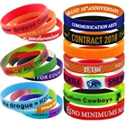 No Minimum Order Custom Rubber Bracelets Custom Cheapest Silicone Wristbands With A Message