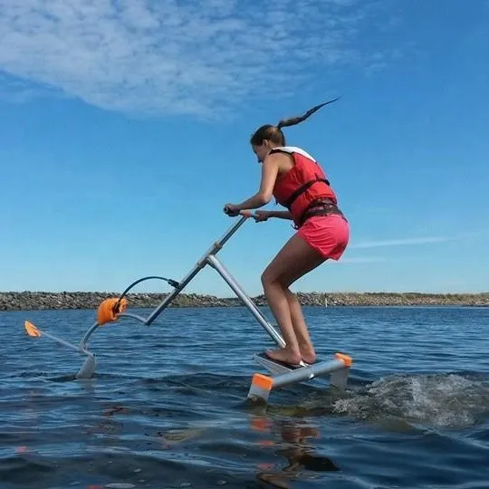 human powered hydrofoil water bike