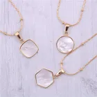 Shell Necklace Shell Sland 18k Gold Plated Jewelry Gradient Color Shell Pendant Necklace Female