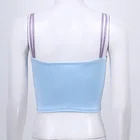 Women Top Vest 2021 Women Girl Lace Trimming Crop Top Fashion Casual Ruffle Camisole Sleeveless Vest