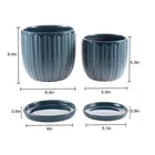 Pots Nordic Style Customizable In Bulk Striped Indoor Large Flower Pots For Plants