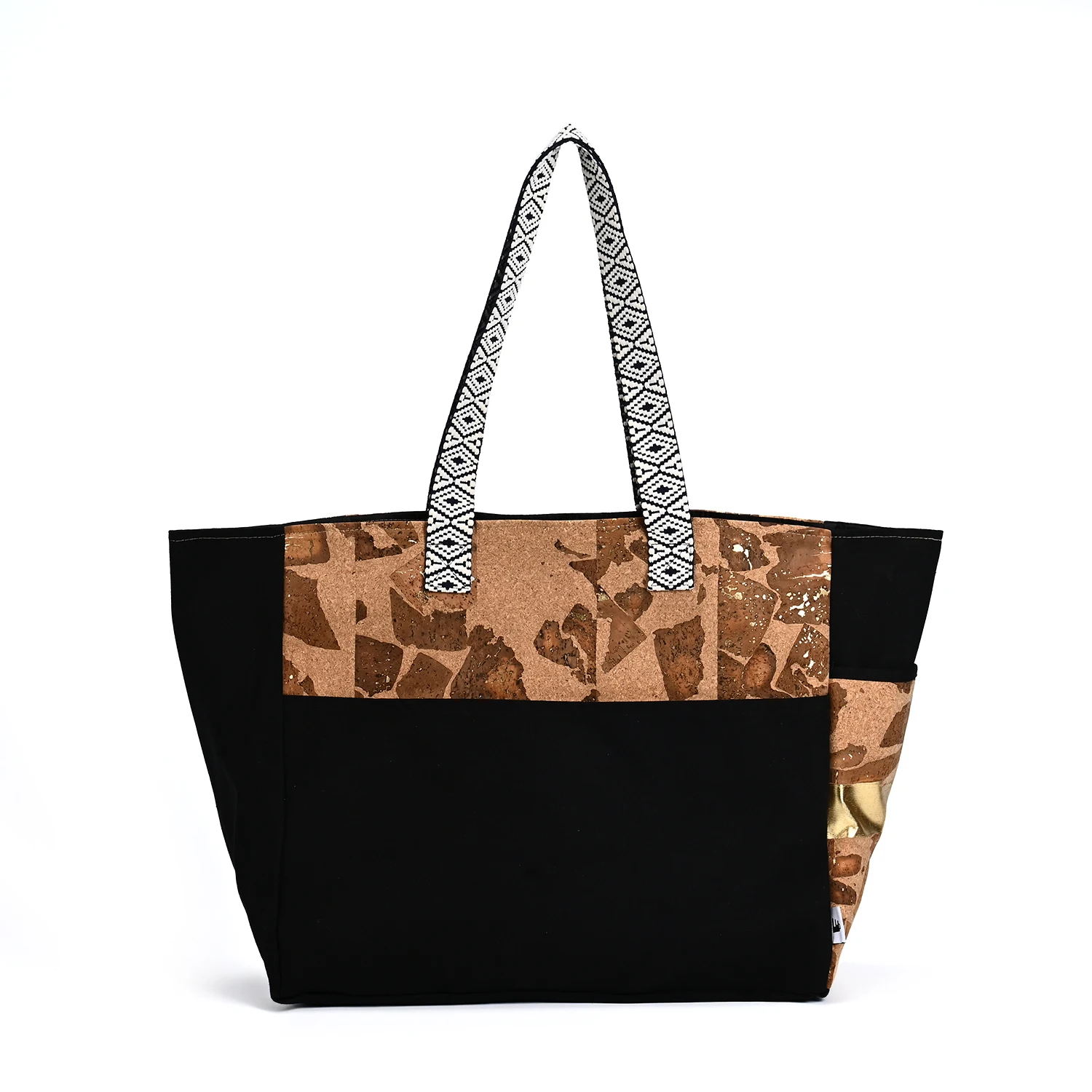 Wholesale Custom Large Capacity Cork Wood Tote Handbags for Women Natural Sets of Shoulder Bags for Shopping supplier