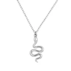 925 Silver Snake Women Daily 18k Gold Plated 925 Sterling Silver Snake Necklace
