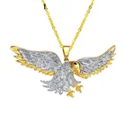 Jewelry Pendant JASEN JEWELRY Hip Hop Jewelry Gold Eagle Animal Pendant Necklace