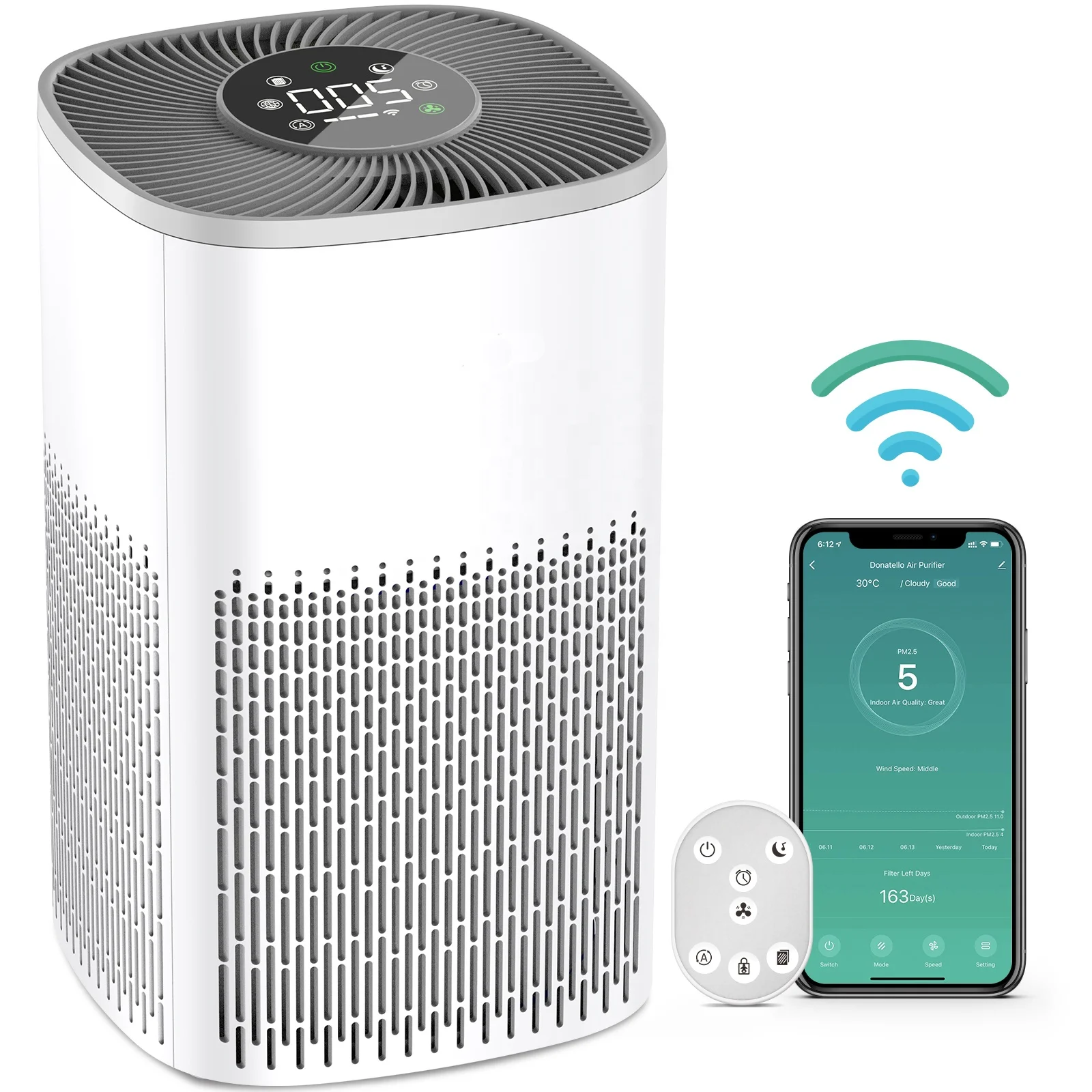 Low Noise Portable Air Purifiers Baby Use White Noise Air Purifier