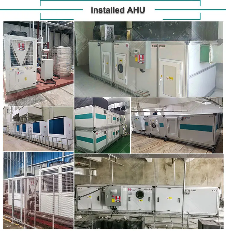 High Efficient Dx Coil 6000 cfm ahu package custom air handlers eurovent certification ahu air handling unit with heat exchanger