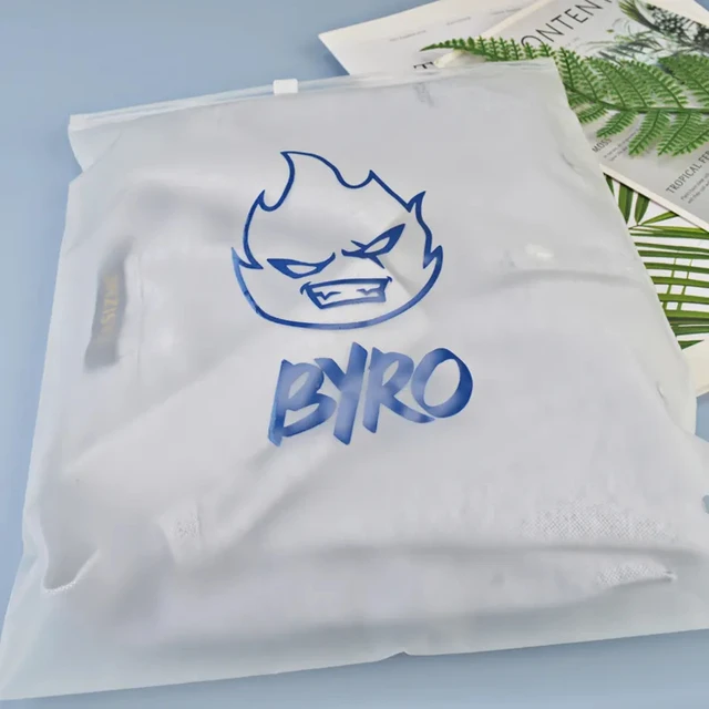 High quality customised printing resealable clean zip lock plastic bag for packaging clothing