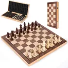 Chess Board Wholesale 3 In 1 Wooden Chess Game Magnetic International Chess Piece Wooden Foldable Board