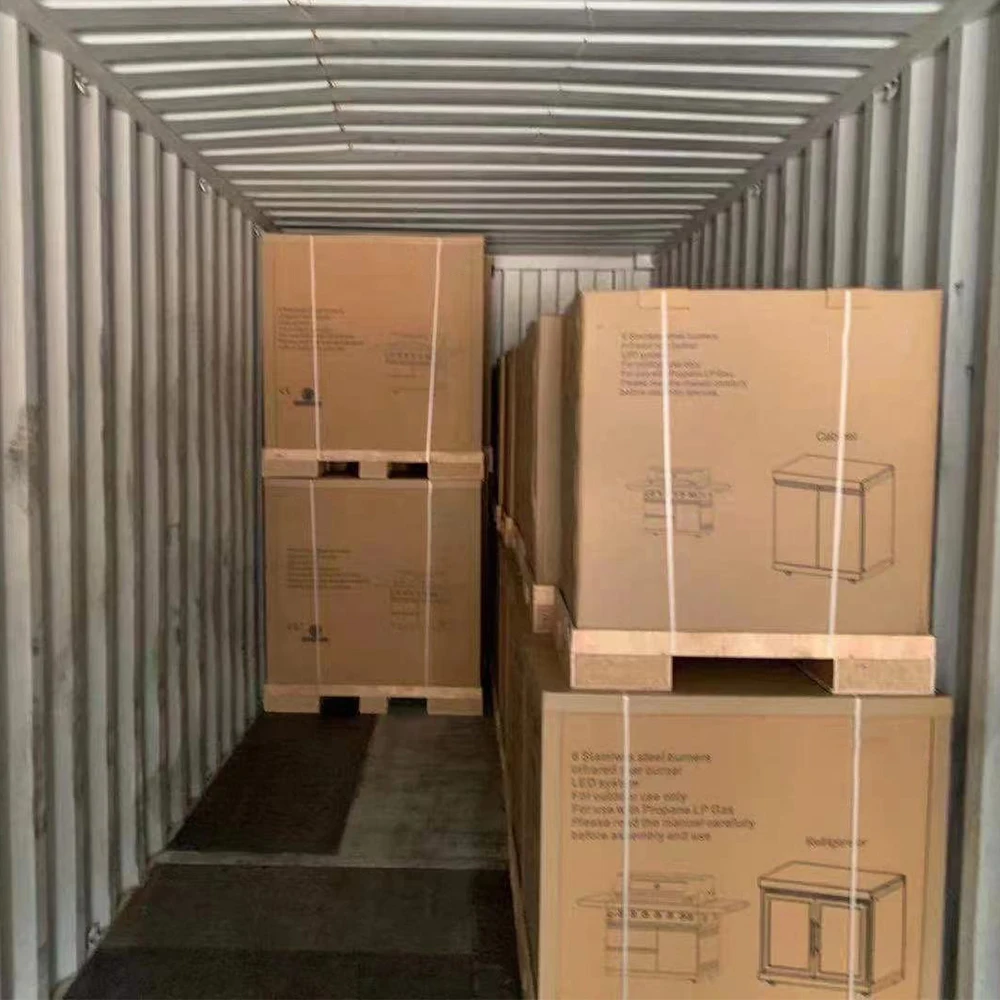 product modular black lpg gas barbecue grill with fridge for outdoor kitchen or garden use-32