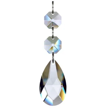 Wholesale crystal glass teardrop pendant chandelier parts beads