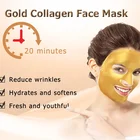 Vegan Collagen Face Sheet Gold Bio Facial Korean Skincare 24k Korea Full Sheet New Popular Golden Crystal