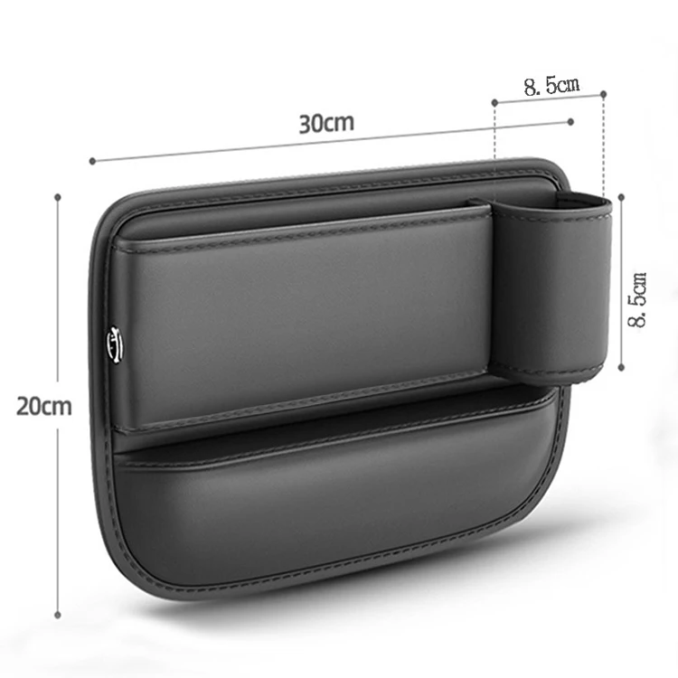 Console Side Pocket Organizer Phones Glasses Keys Cards Car Seat Gap Filler with Cup Holder