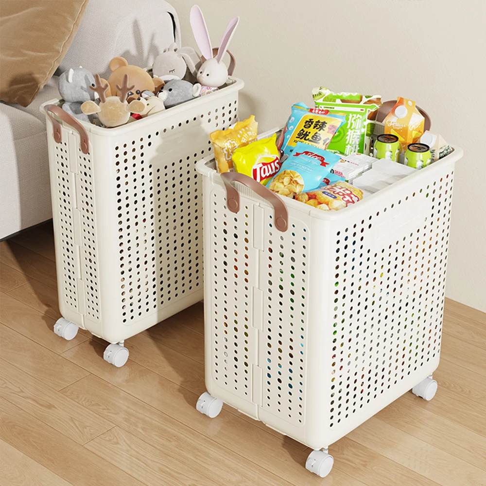 plastic foldable home folding colapsable laundry storage kitchen basket collapsible storage with handle