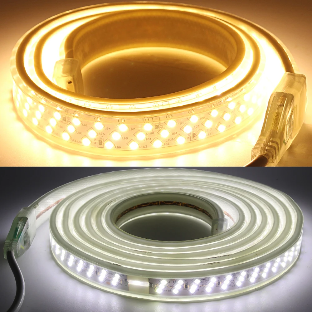 China factory cheap waterproof outdoor 110v 220v Smd 2835 180led/m three row flexible tape decorative light   LED strip light