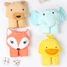 Baby Baby Hooded Towels Cotton Top Quality Animal Soft Cartoon Bamboo Cotton Baby Hooded Towel For Kids
