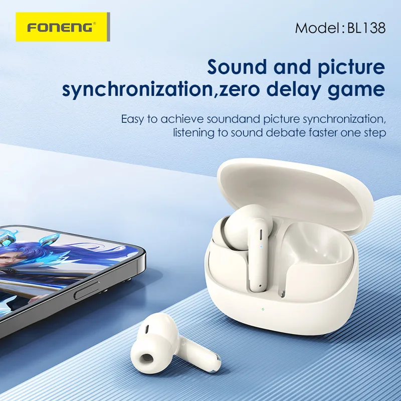 FONENG BL138 heavy bass TWS earphone long standby time sports earbuds