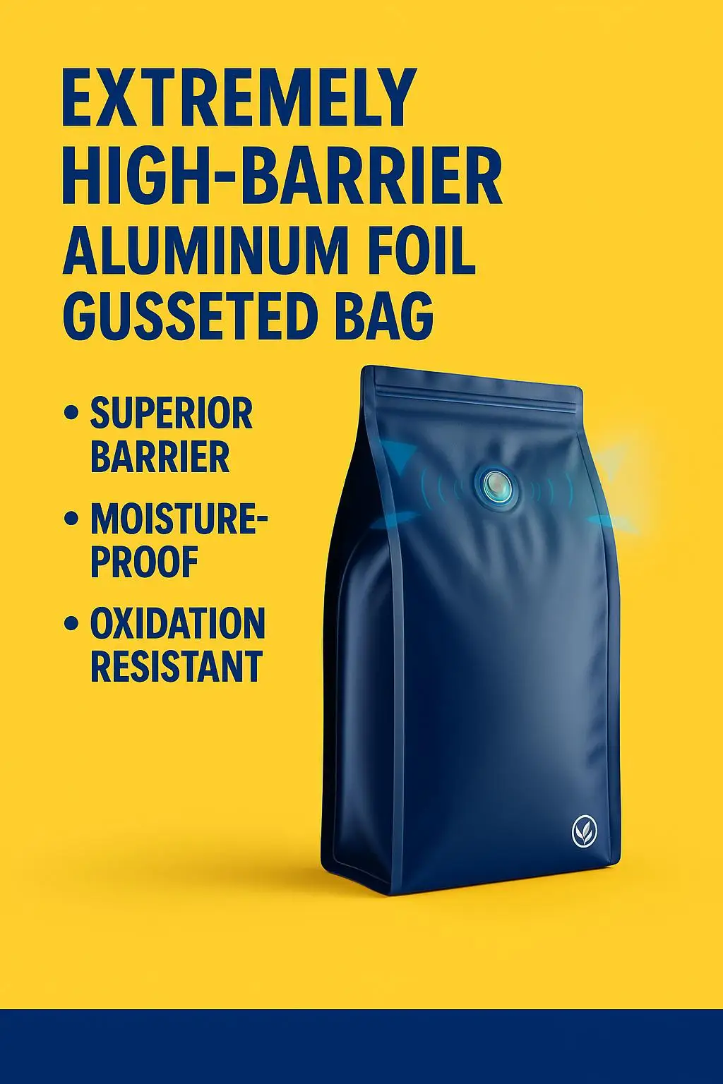 Custom Printed Aluminum Foil Flat Bottom Pouch with Degassing Valve and Resealable Zipper for Coffee Bean Storage Bag - detail 3