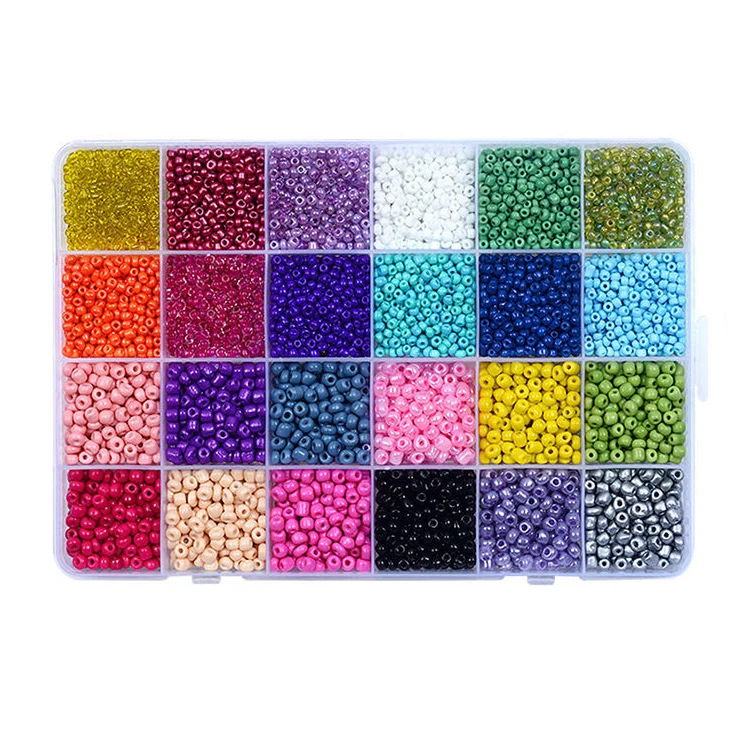 4 mm Colorful Glass Seed Beads For Jewelry Making DIY Handmade Craft Beads
