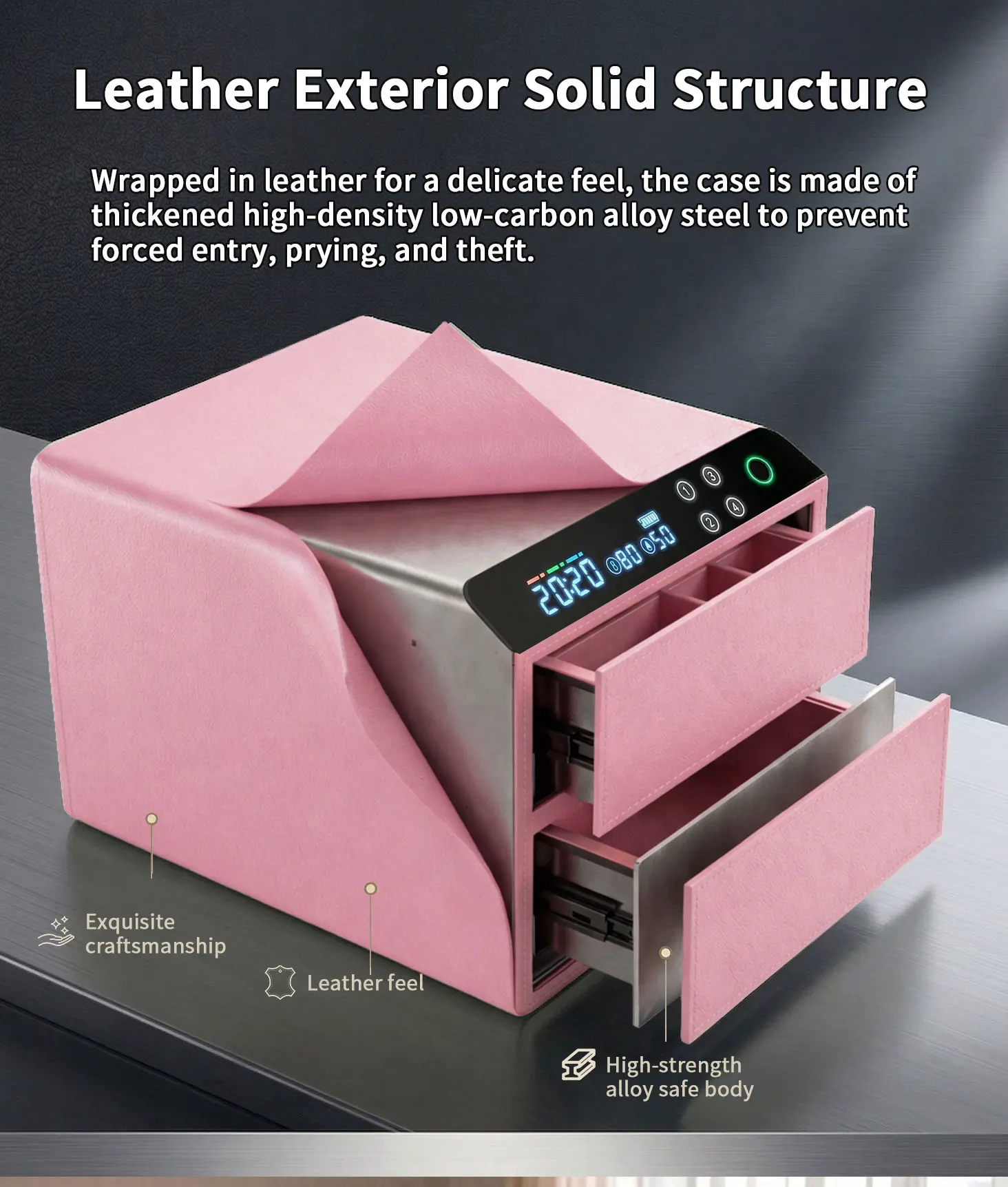 dr 1274 ft ceqsafe smart hot sale electronic cash 4 drawers hidden and safe with fingerprint password for jewelry storage-8