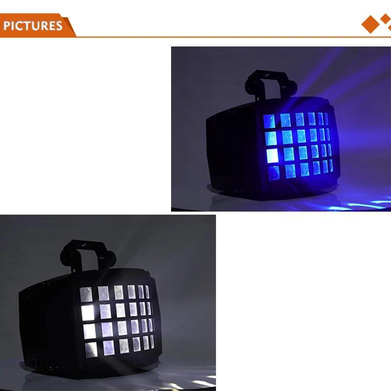 RGBW 4in1 DMX512 Wireless IR Party Laser Lighting LED Battery-powered Butterfly Light for Stage Disco DJ Theme Park Derbys