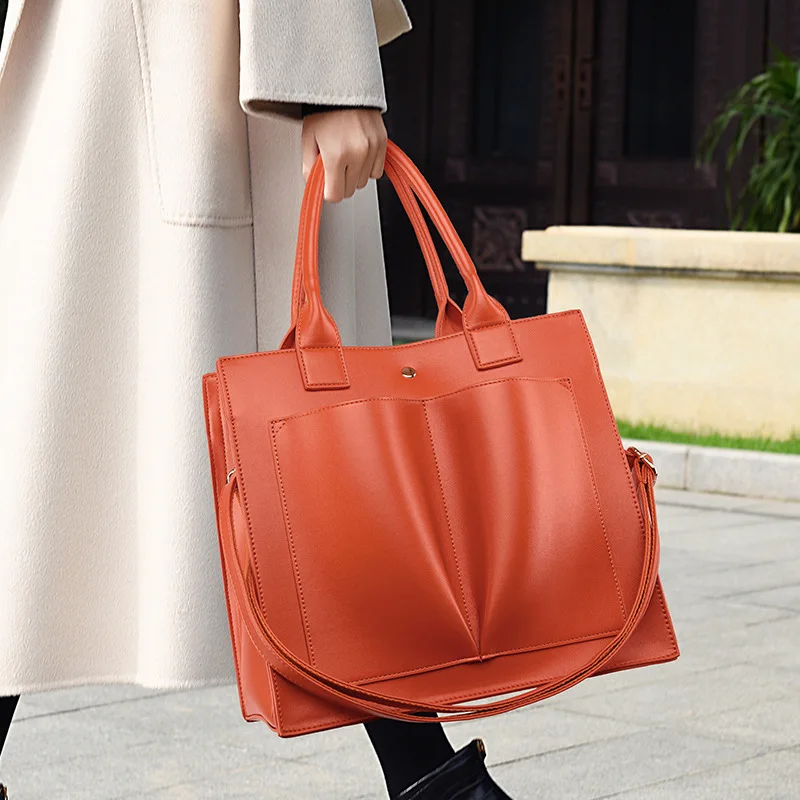 Factory Wholesale Leather Handbag Shoulder Bag Office Handbags Custom Tote Bags Fashions Women Tote Bag