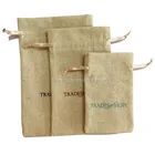 Durable Durable Mini Linen Burlap Hemp Drawstring Bag With Logo Printing