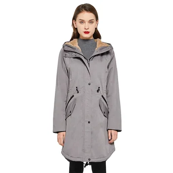 Women's Hooded Padded Winter Parka Jacket Fleece Lined Long Thickened Winter Coat