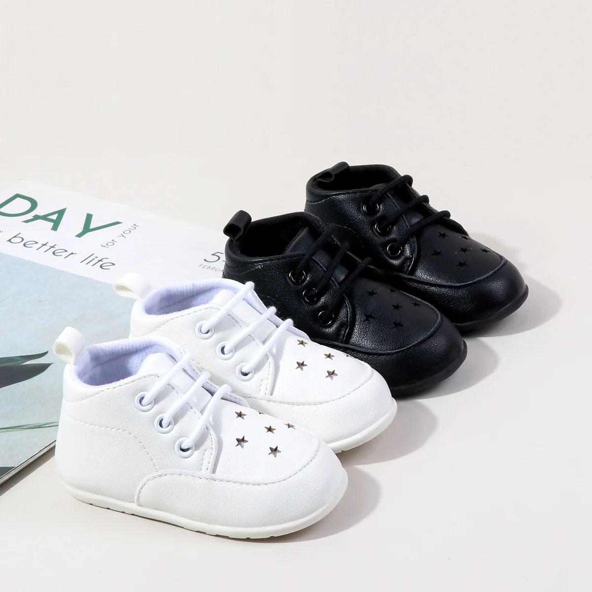 Wholesale Solid Pu Leather Toddler Baby Boy Shoes Casual Boy Shoes 0-12 Months details