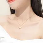 Pendant Necklace Dropshipping Vana Gold Plated Pendant Necklace Opal 925 Silver Butterfly Necklace Jewelry