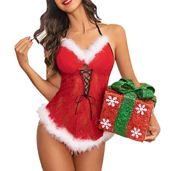 Custom Womens Christmas Sexy Lingerie Santa Lingerie For Women