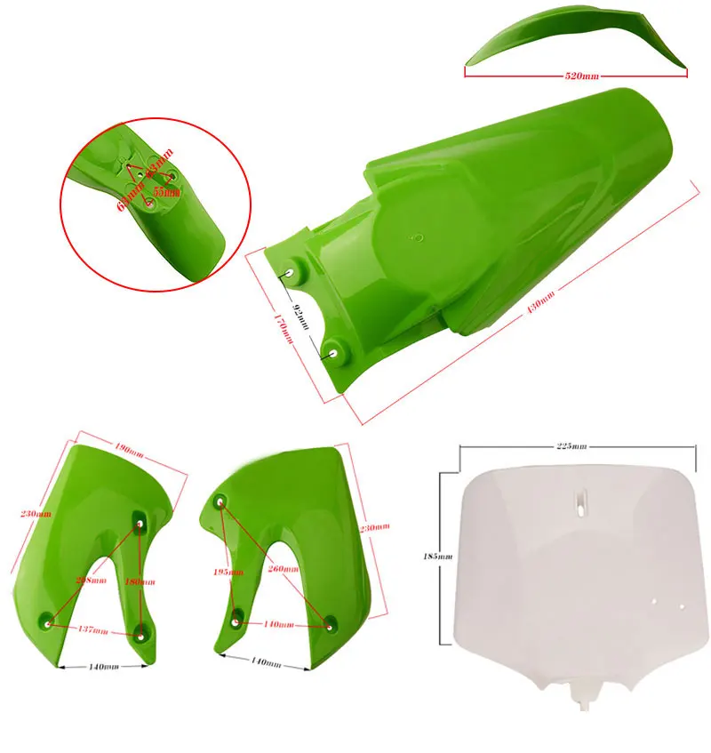 High Quality Motorcycle Fairing Kits Seat Fuel Tank For Kawasaki Klx110