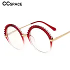 53373 Plastic Titanium Anti Blue Light Round Glasses Frames Women Tr90 Fashion Computer Eyeglasses