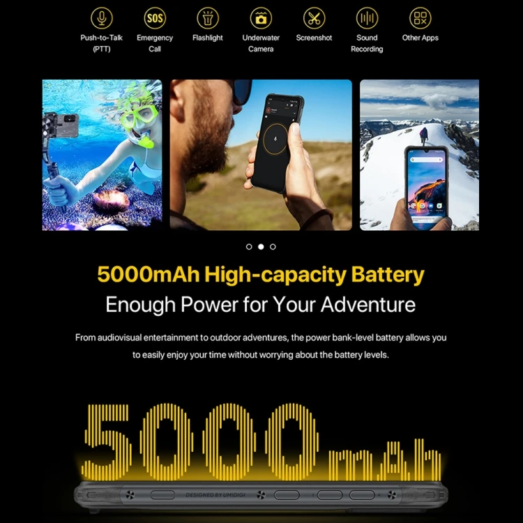 UMIDIGI BISON Pro 2021 Rugged Phone 4GB/8GB+128GB 6.3 inch 5000mAh Battery 48MP Triple Back Cameras Android 11.0