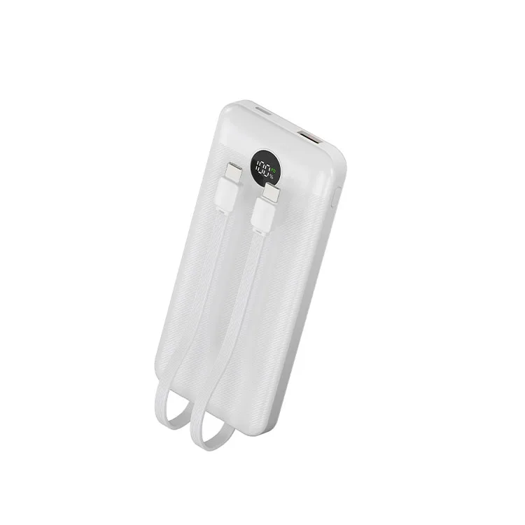 Trendy Products 2025 UUTEK PB190 Black 22.5w Built-in Cable Power Bank 10000mAh Led Digital Display Universal Portable Charger