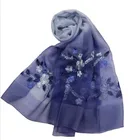 Scarf for Women pure silk fashion embroidered