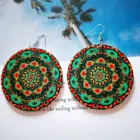 Wood Earrings Wooden Restoring Ancient Ways Fabrics Exaggerated Wood Hoop Earrings Brown Personality Earrings
